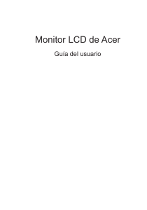 Manual de uso Acer EH301CUR Monitor de LCD