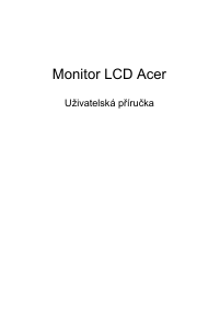 Manuál Acer EI242QRP LCD monitor