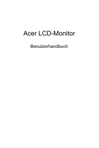 Bedienungsanleitung Acer EI272URP LCD monitor