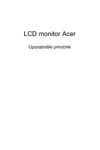 Priročnik Acer EI272URP LCD-zaslon
