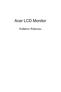 Kullanım kılavuzu Acer EI272URP LCD ekran