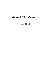 Manual Acer EI292CURP LCD Monitor