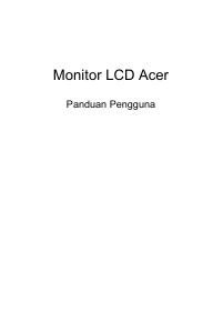 Panduan Acer EI292CURP Monitor LCD