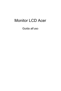 Manuale Acer EI292CURP Monitor LCD
