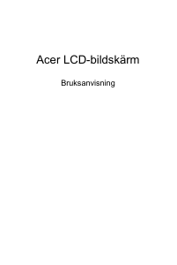 Bruksanvisning Acer EI292CURP LCD skärm