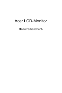 Bedienungsanleitung Acer EI322QURP LCD monitor