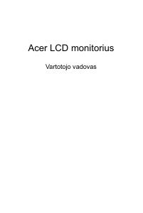Vadovas Acer EI322QURP Skystakristalis monitorius
