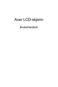 Bruksanvisning Acer EI322QURP LCD-skjerm