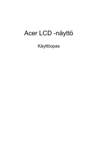 Käyttöohje Acer EI342CKRP Nestekidenäyttö