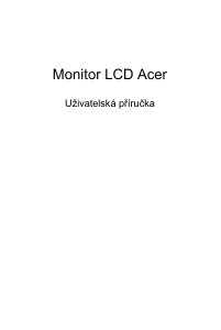 Manuál Acer EI342CKRP LCD monitor