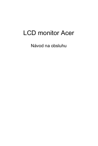 Návod Acer EI431CRP LCD monitor