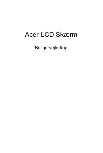 Brugsanvisning Acer EI431CRS LCD-skærm