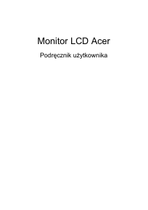 Instrukcja Acer EK240YA Monitor LCD