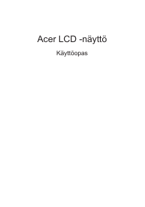 Käyttöohje Acer G223HQL Nestekidenäyttö