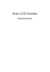 Kasutusjuhend Acer G247HYL LCD-kuvar