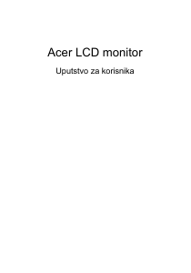 Priručnik Acer G276HLK LCD zaslon