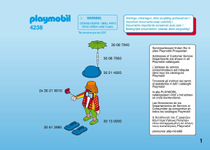 Manual de uso Playmobil set 4238 Circus Payaso con flor
