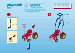 Bruksanvisning Playmobil set 5022 Circus Traktor med djur vagn