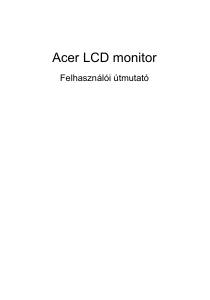 Használati útmutató Acer GF276A LCD-monitor