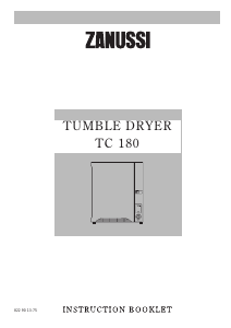 Manual Zanussi TC 180W Dryer