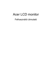 Használati útmutató Acer S271HLI LCD-monitor