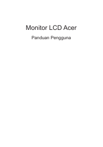 Panduan Acer SA230A Monitor LCD