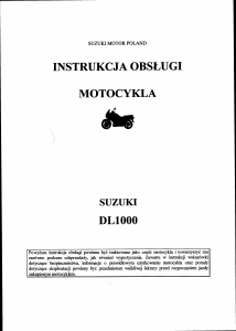 Instrukcja Suzuki DL1000 (2002) Motocykl