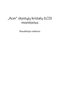 Vadovas Acer UT222Q Skystakristalis monitorius