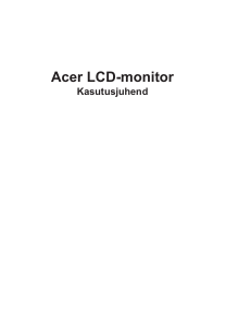 Kasutusjuhend Acer UT241Y LCD-kuvar