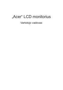 Vadovas Acer V226HQLG Skystakristalis monitorius