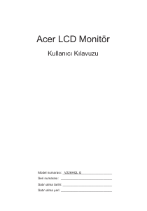 Kullanım kılavuzu Acer V226HQLG LCD ekran