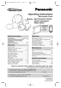 Manual Panasonic SN757 Microwave