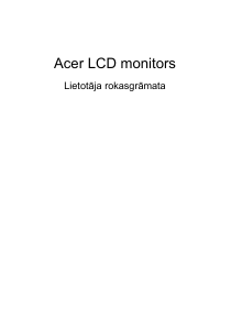 Manual Acer V276HLW LCD Monitor