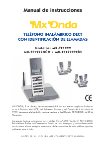 Manual de uso MX Onda MX-TF1922DUO Teléfono inalámbrico