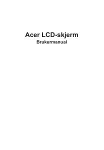 Bruksanvisning Acer VG242YP LCD-skjerm