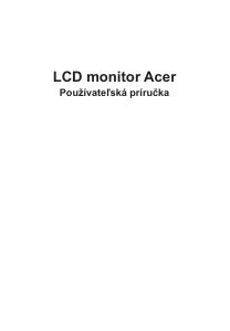 Návod Acer VG242YP LCD monitor
