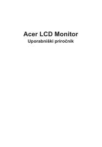 Priročnik Acer VG242YP LCD-zaslon