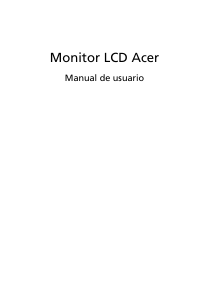 Manual de uso Acer VG250Q Monitor de LCD