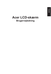 Brugsanvisning Acer VG271Z LCD-skærm