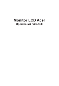 Priročnik Acer VVG220Q LCD-zaslon