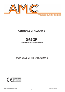 Manuale AMC X64GP Sistema di allarme