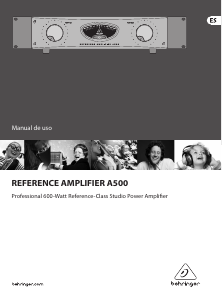 Manual de uso Behringer A500 Amplificador