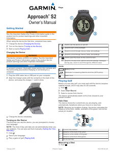 Manual Garmin Approach S2 Sports Watch