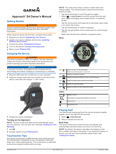 Manual Garmin Approach S4 Sports Watch