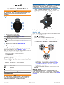 Handleiding Garmin Approach S5 Sporthorloge