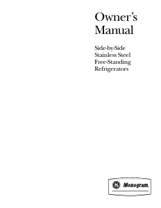 Manual Monogram ZFSB25DXCSS Fridge-Freezer