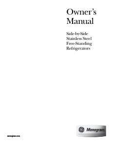 Manual Monogram ZFSB26DRCSS Fridge-Freezer