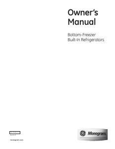 Manual Monogram ZICP720BSBSS Fridge-Freezer