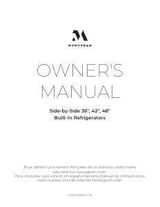 Manual de uso Monogram ZISB360DRE Frigorífico combinado