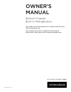 Manual Monogram ZICP360NXARH Fridge-Freezer